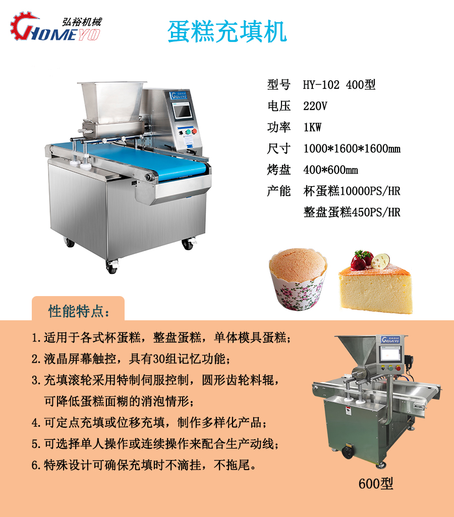 弘裕蛋糕充填機系列 